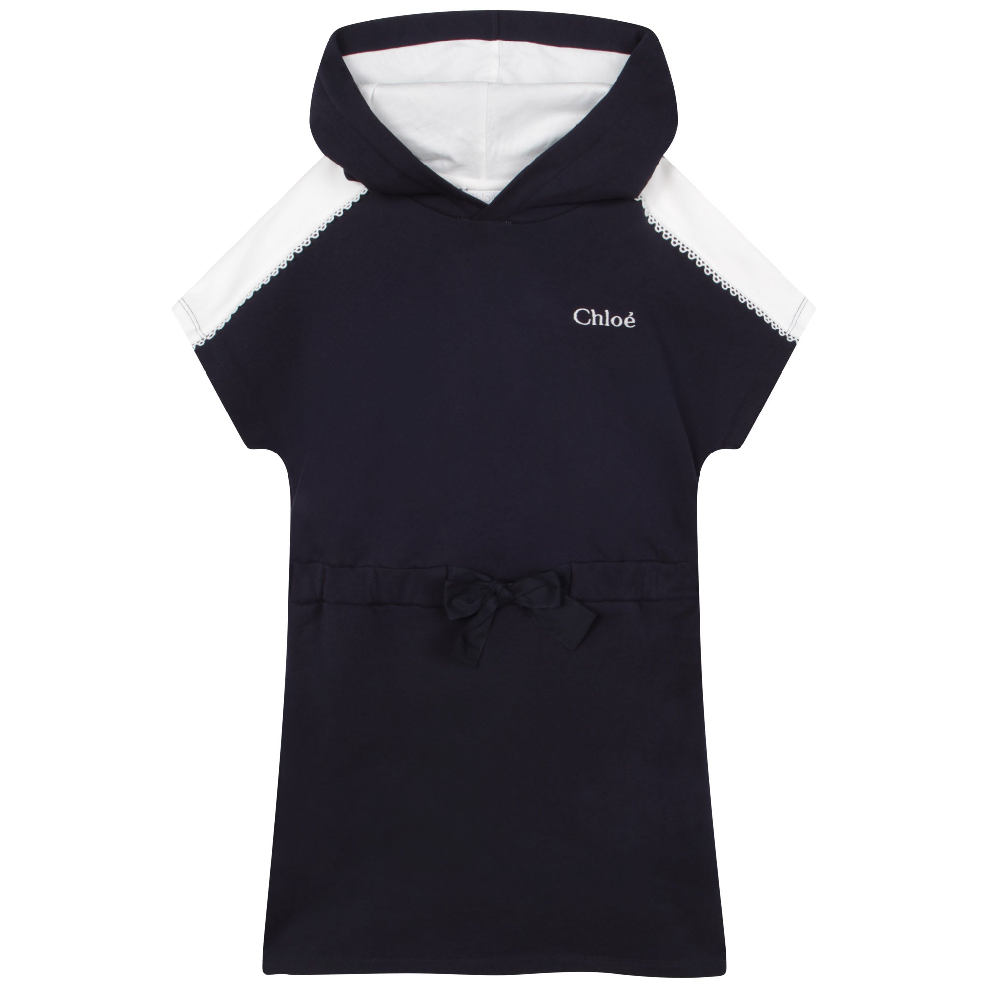 Girls CHLOE Gray Logo Sweatshirt Dress Puffed Sleeves Sz outlets 12