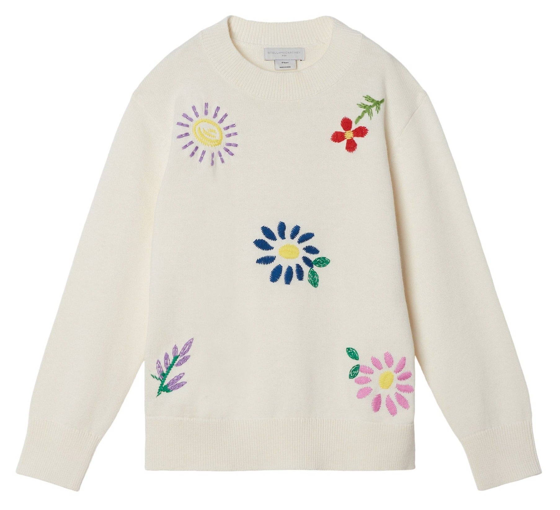 Off white flower sweater hotsell