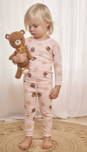 teddy bear print pajamas