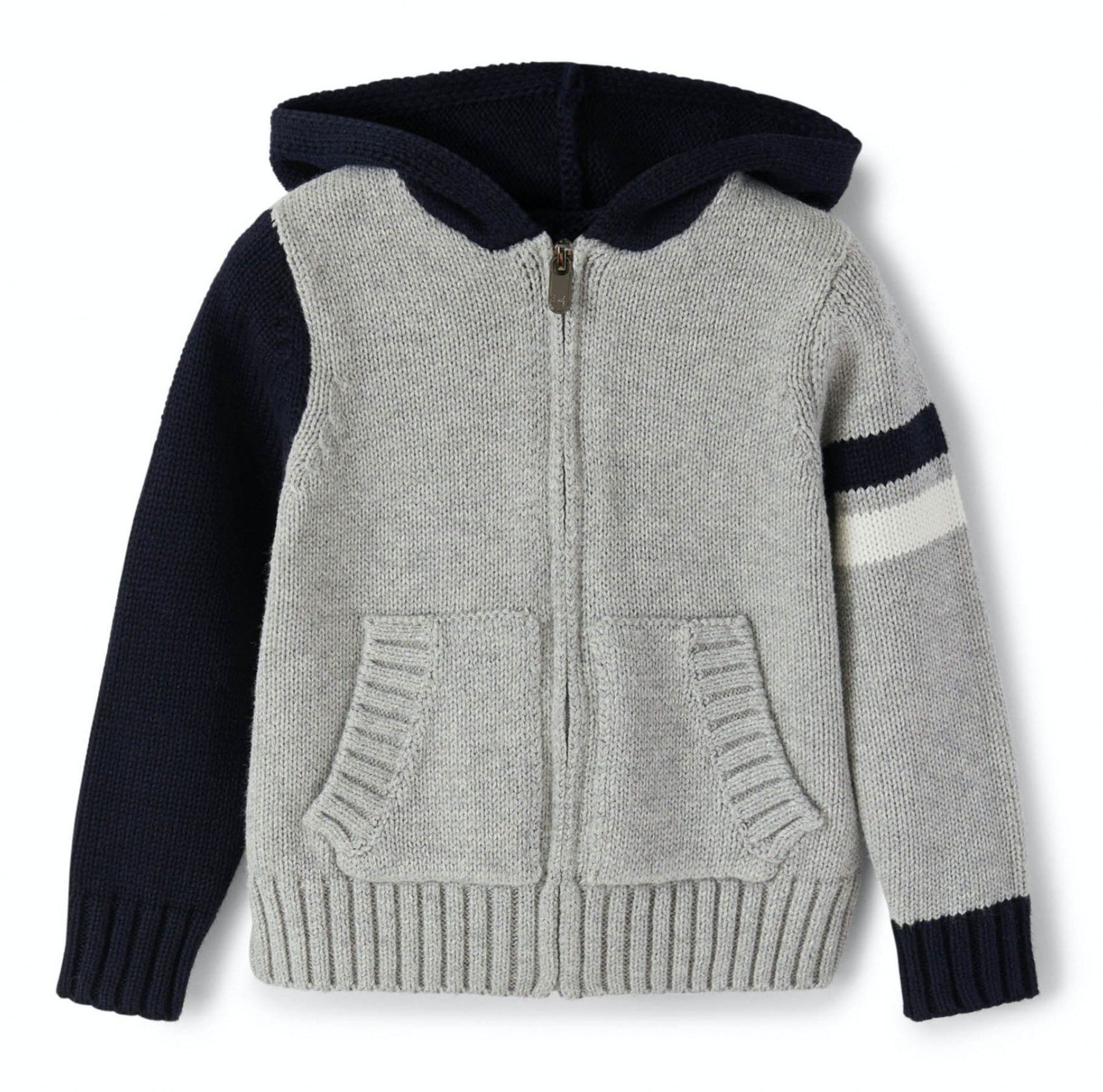 Il Gufo Toddler Knit Zip Up Cardigan