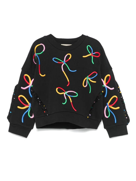 Stella McCartney Embroidered Bows & Polka Dots Sweatshirt