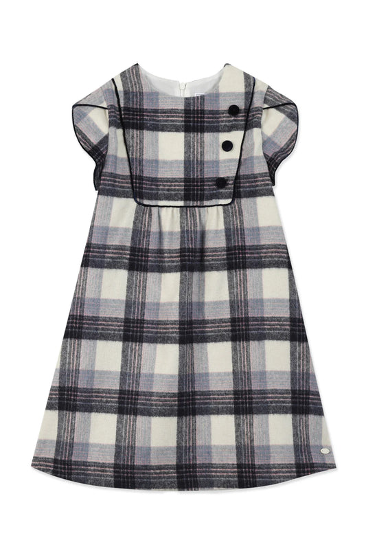 Tartine SS 3 Button Plaid Dress