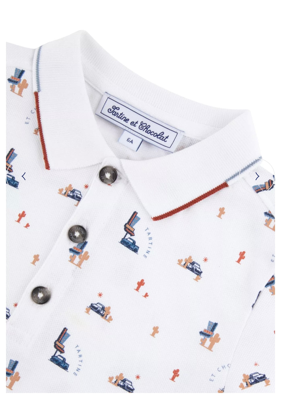 Tartine All Over Cactus Print Polo Shirt