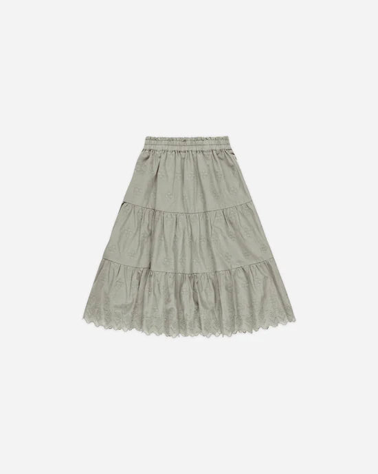 Rylee + Cru Ruffle Tiered Midi Skirt