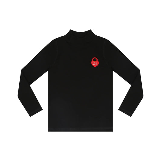 Little Parni Mock Neck Shirt w/ Heart Logo