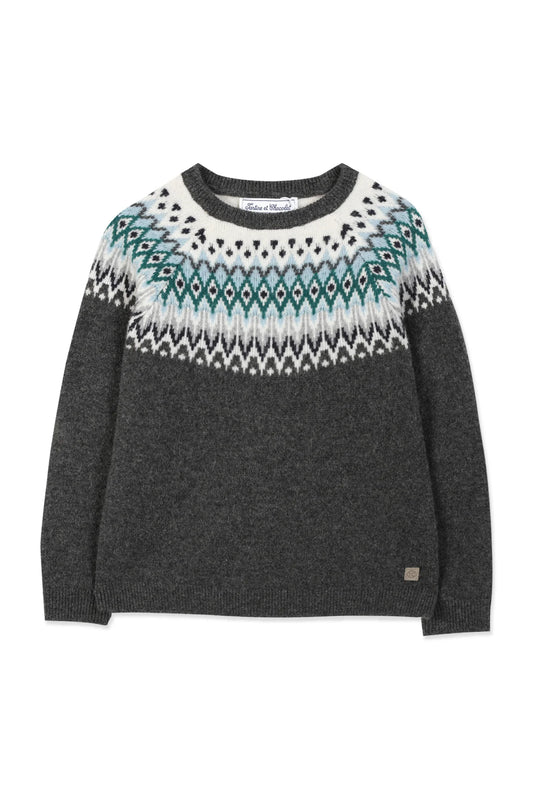 Tartine Boys Pull Over Ski Sweater