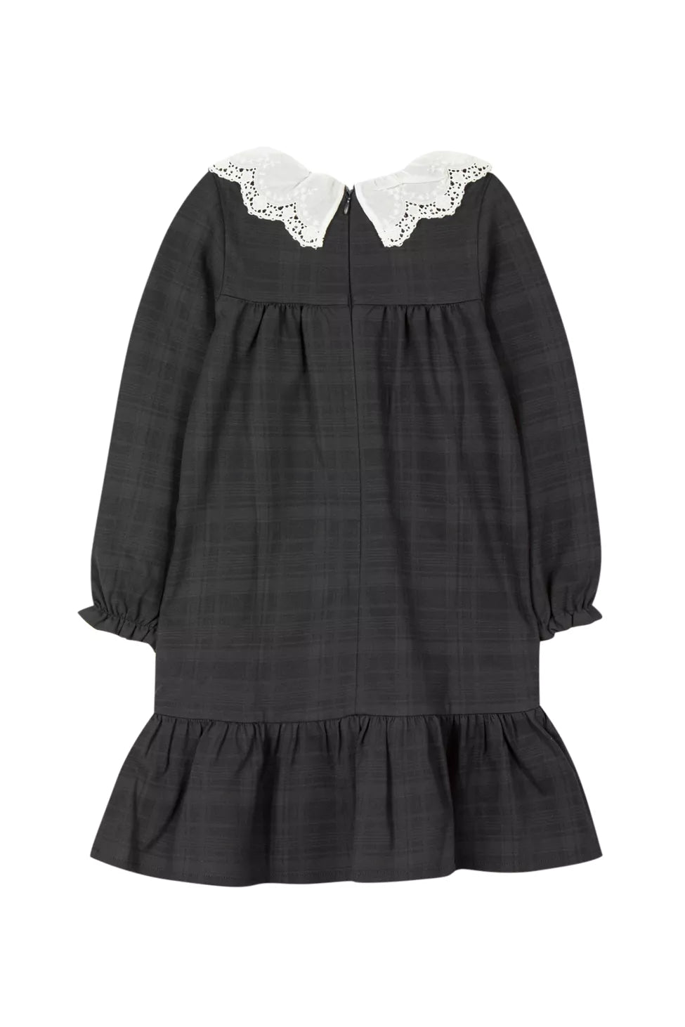 Tartine LS Fancy Collar Plaid Dress