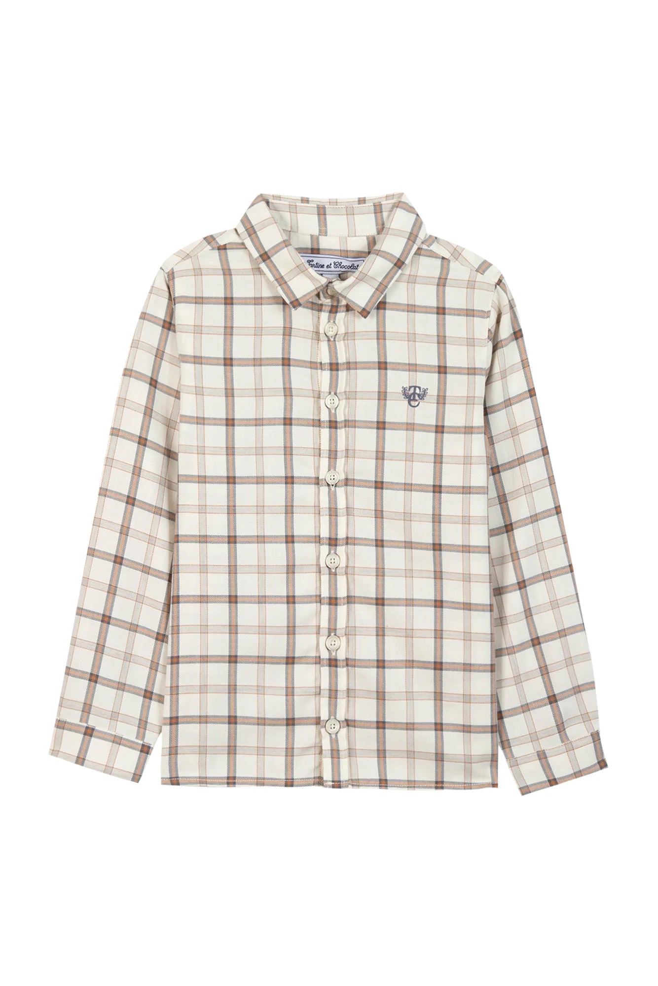 Tartine Boy's Wide Plaid Button Up Shirt