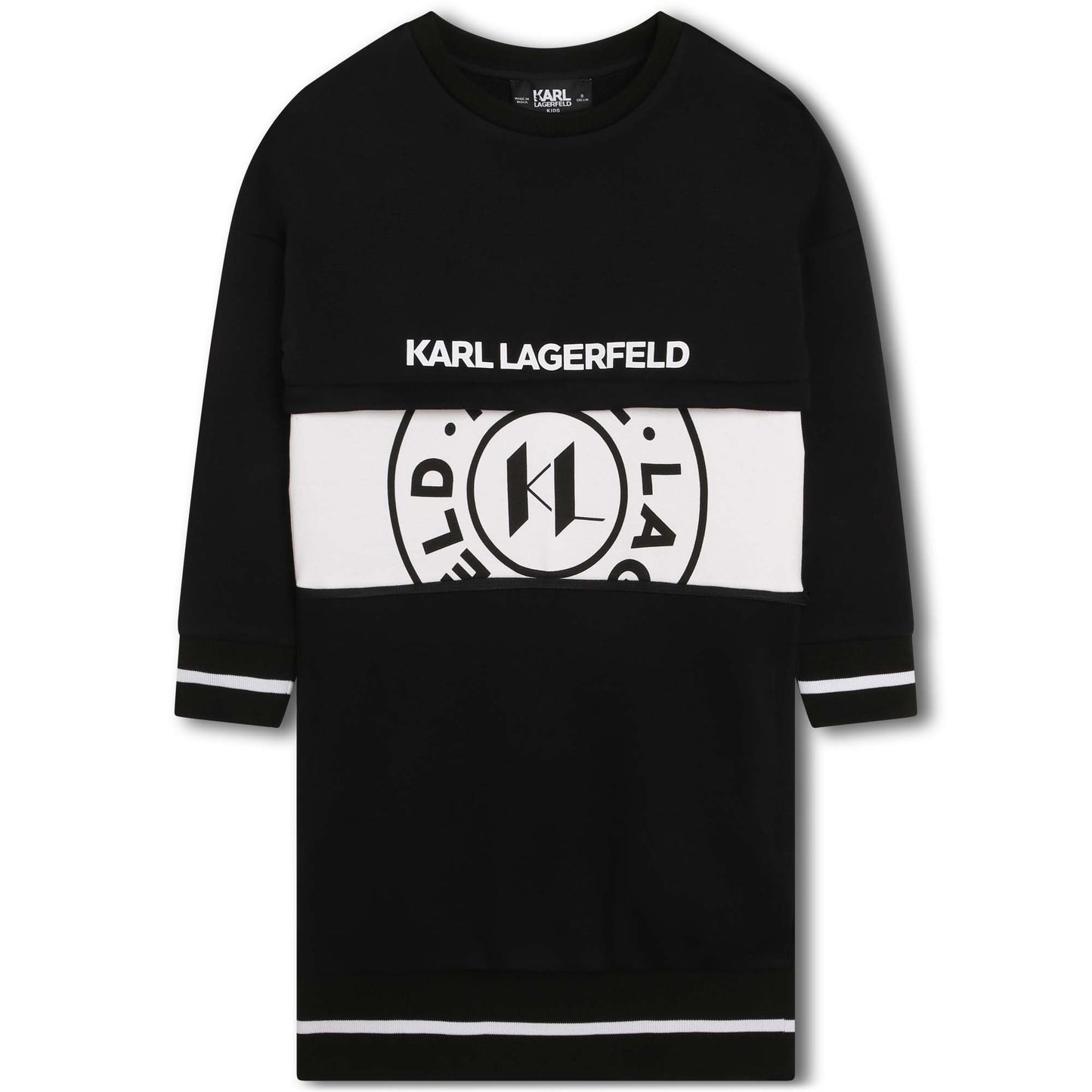 Karl Lagerfeld Sweater Dress w/ Front Logo Print