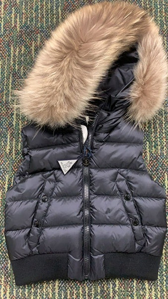 Moncler Ribbed Fur Collar Vest TuesdaysChild