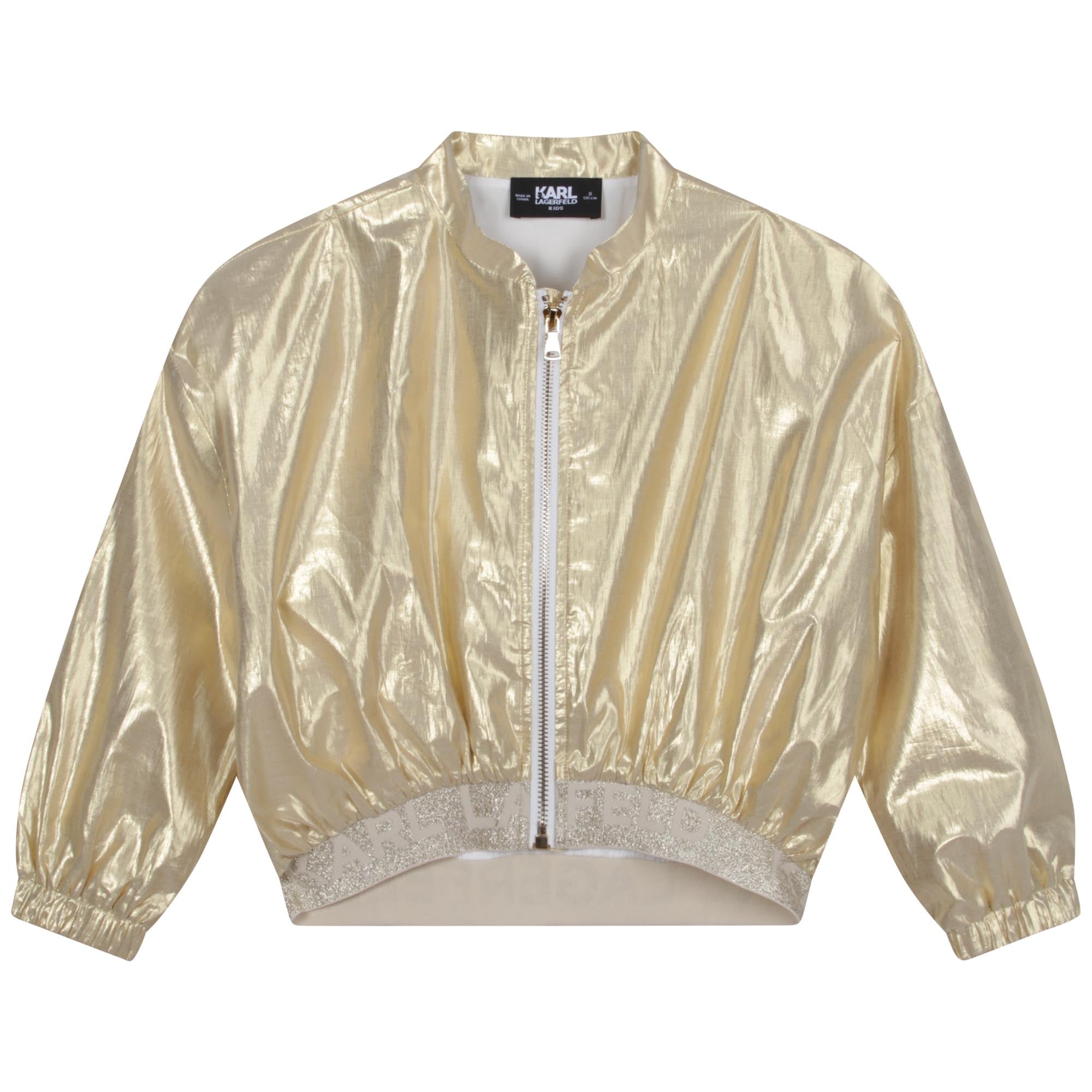 Girls metallic sale bomber jacket