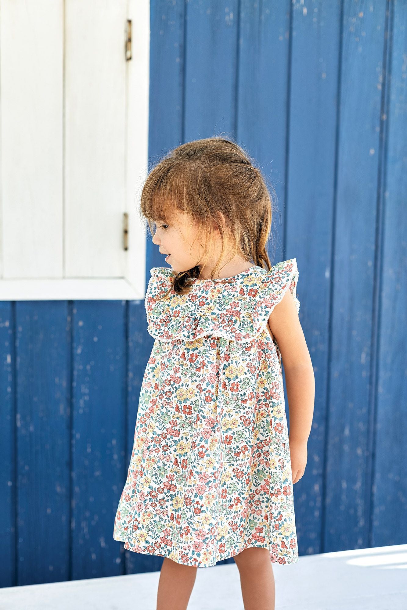 Tartine et Chocolat Toddler Liberty Dress Orangeade 12M