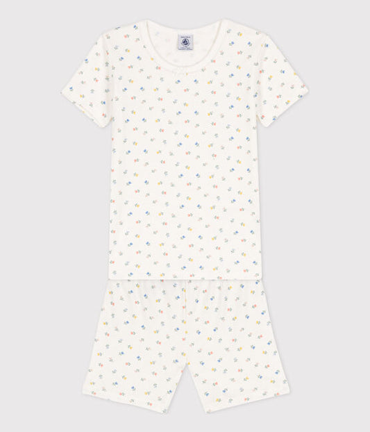 Petit Bateau SS Floral Print Loungewear Top & Shorts Set