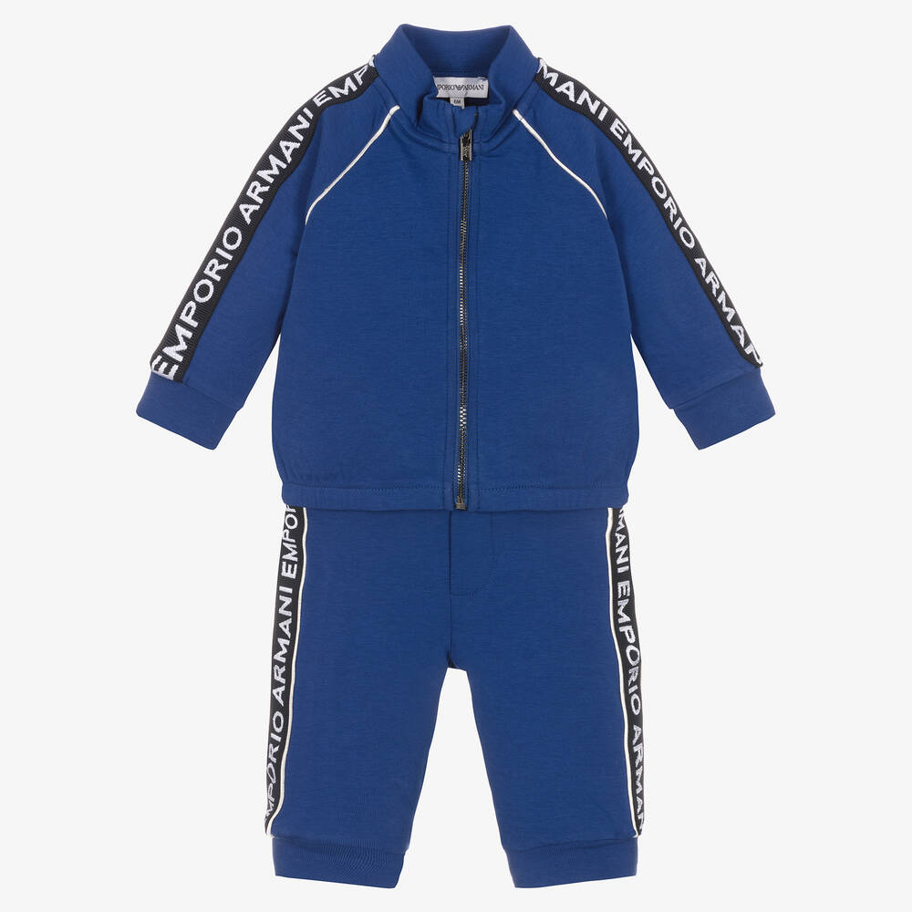 Armani Junior Baby Jersey Tracksuit w/ Logo Trim