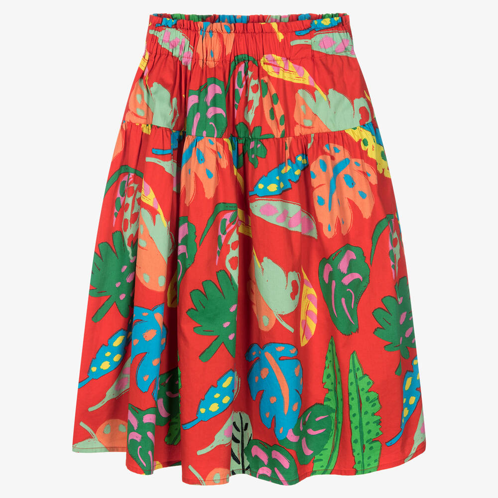 Stella McCartney Palm Leaves Cotton Skirt