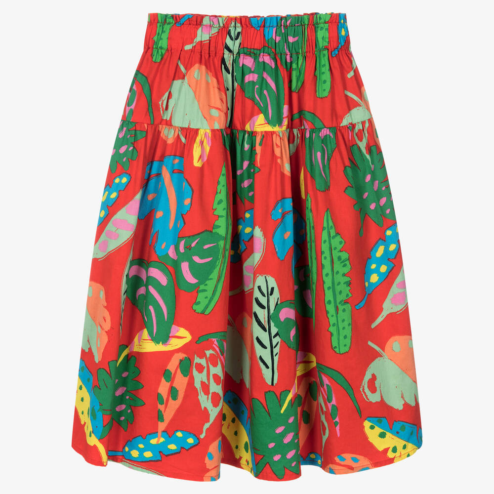 Stella McCartney Palm Leaves Cotton Skirt